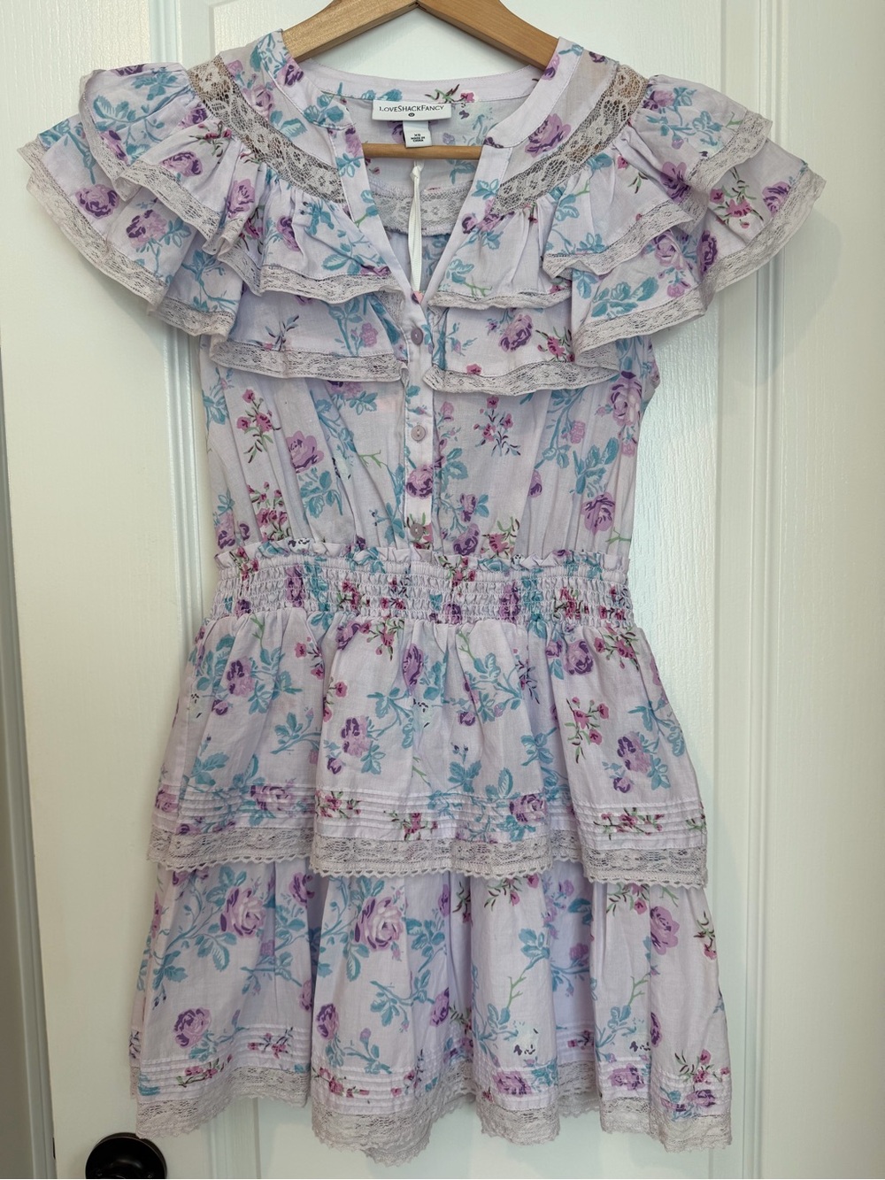NWT LoveShackFancy x Target Lavender Floral Ruffle Dress